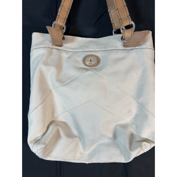 FOSSIL JESSE IVORY,OLIVE‎ GREEN,PINK FAB EMBELLISHED TOTE,SHOULDER HANDBAG,PURSE - Picture 9 of 15